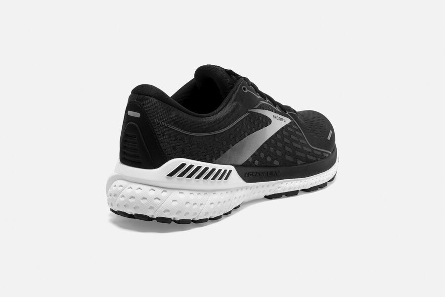 Adrenaline GTS 21 Road Brooks Running Shoes NZ Womens - Black/White - FBMYEU-932